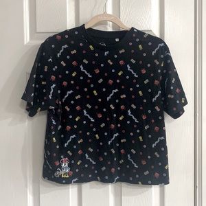 Uniqlo Disney Magic for All Minnie Mouse spool, button & thread crop top size XS